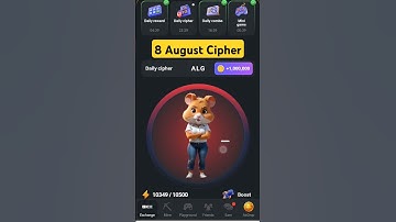#8 August Hamster Kombat Cipher #ciphercode  #hamsterkombat #cipher #crypto