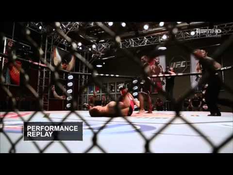 TUF 17 Uriah Hall Spinning Heel Kick Knockout of Adam Cella