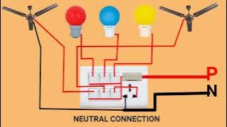 3 Bulb 2 Fan 1 Socket  6 Switch Connection Digram 👨‍🔧🔌