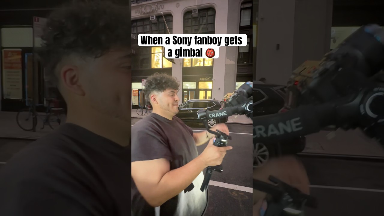 When a Sony fanboy gets a gimbal! 😂👹 #shorts #fyp #viral #sony