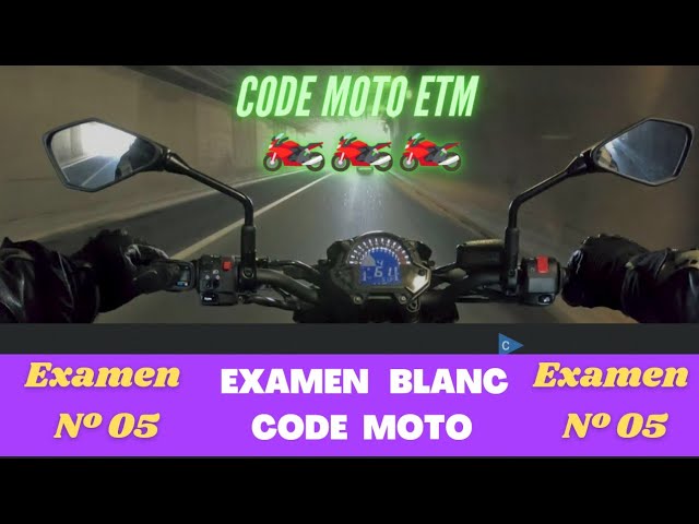 Code Examen blanc N°4 ETM code moto 2024 