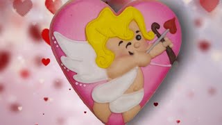 Cupid Valentine&#39;s Day sugar cookie (How to)