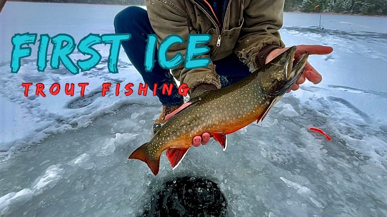 We Found FIRST ICE (THIN) - Ice Fishing GIANT Ontario Trout 