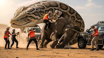 🐍 Brave Heroes Save Elephant from Giant Python!