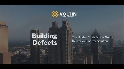 Building Defects & How Voltin Delivers a Smart Solution