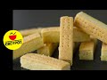 3 Ingredient Shortbread Cookies Recipe | Easy Shortbread Finger Shape Cookies