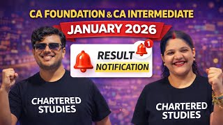 CA Foundation &amp; CA Intermediate January 2026 Result Notification 📣 
