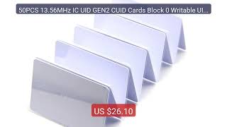 50PCS 13.56MHz IC UID GEN2 CUID Cards Block 0 Writable UID Cha... — Best Buy 2026 | Great Quality! 50PCS 13.56MHz IC UID GEN2 CUID Cards Block 0 Writable UID Cha... — Best Buy 2026 | Great Quality!