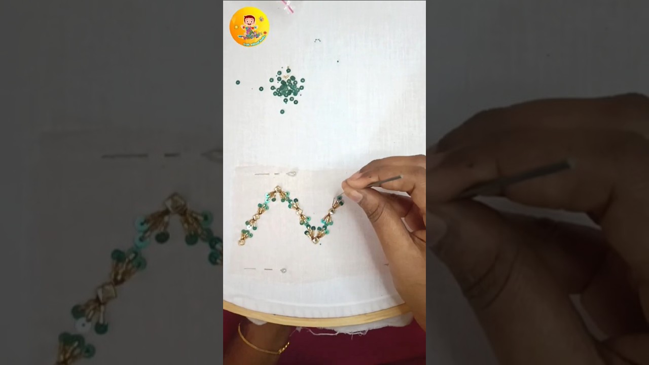 Net attaching blouse work🧵