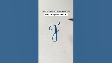 Day 38: Uppercase “J” Brush Lettering Tutorial | Learn Calligraphy With Me #shorts #shortsyoutube