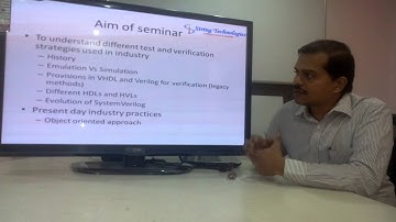 Free seminar - Overview of System Verilog & Verificati​on Methodolog​ies in VLSI