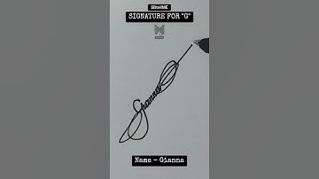 ✒️ Signature for G | Gianna | SBtellME Calligraphy and Handwriting #shorts #signature #calligraphy