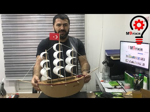 Kartondan Gemi Nasıl Yapılır | Yelkenli Tekne Yapımı