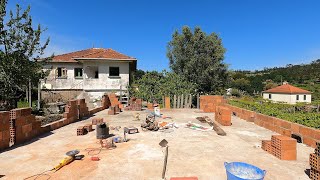 #20 Starting the Roof Terrace and Installing Shutter Brackets at our house in Portugal