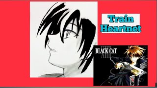 Draw Train Heartnet from black cat | رسم ترين من انمي القط الاسود