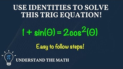 Solve Trigonometric Equations Using Identities | Example 1