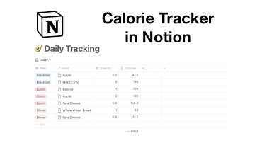 How to build a calorie tracker in Notion