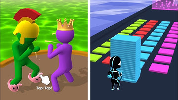 Giant Rush Vs Stack Colors ❤️💦🌈 SpeedRun All Levels Gameplay Android & iOS