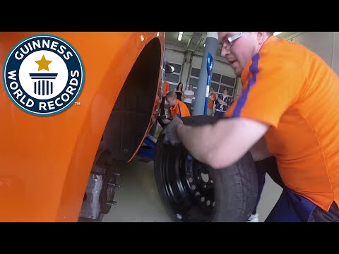 Fastest Wheel Change (car) - Guinness World Records