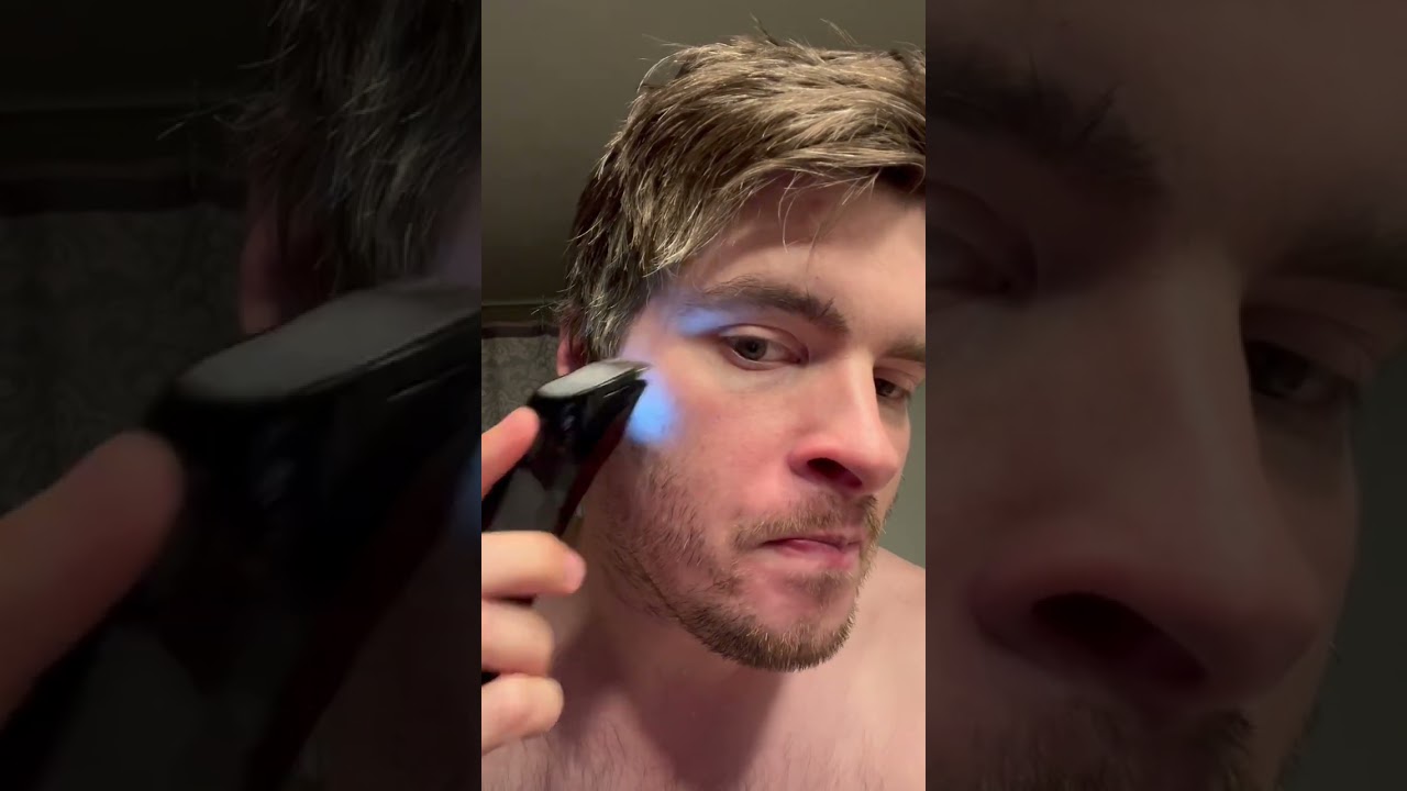 Quick example of Manscaped Lawnmower 4.0 used on my face (~2 minutes of shaving total)