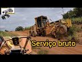 Subindo na rampa em cena dupla / Motoniveladora Caterpillar 120K / Grader niveleuse motoconformadora