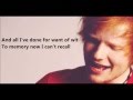 Ed Sheeran - The Parting Glass Lyrics