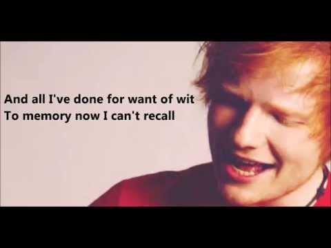 Ed Sheeran - The Parting Glass Lyrics