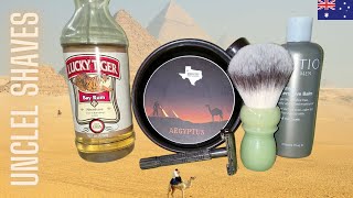 Saturday Shave | Hub City Soap Co - AEGYPTUS | Alpha "Classic-Jade" brush | Vikings Blade "Jr" razor screenshot 3