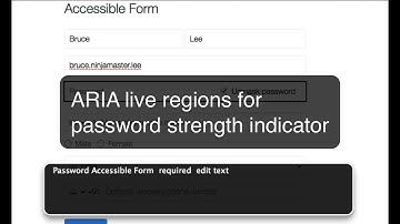 Using ARIA live regions for password strength indicator