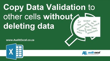 Copy data validation to other cells with data in