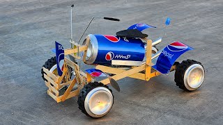 Haz un cochecito de playa eléctrico con latas de Pepsi - Coches en casa - DIY increíble