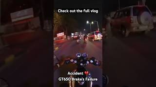 Gt650 Brakes Failure Accident
