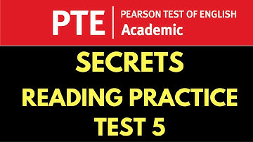 PTE READING TEST 5  [Official]