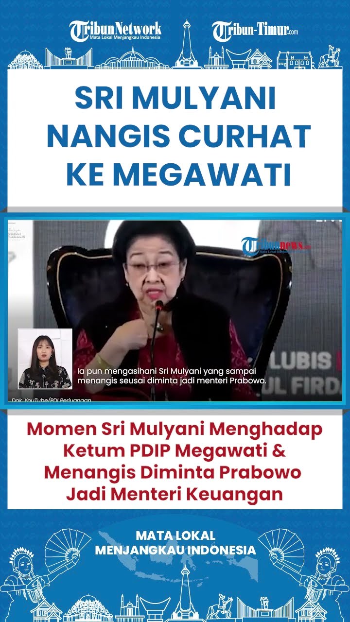 SHORT Sri Mulyani Nangis Jadi ke Megawati Curhat Diminta Prabowo Jadi Menteri Keuangan!
