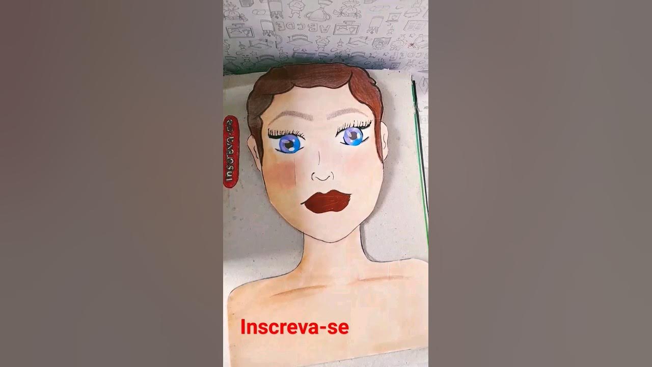 Transformação de Cabelo e Maquiagem de Boneca de Papel, Beleza Caseira, Transformação de Cabelo e Maquiagem de Boneca de Papel, Beleza Caseira, By Slime Sam Sapeca