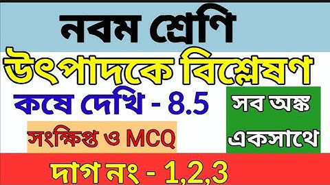 Class -IX math kose dekhi 8.5 ||কষে দেখি-8.5//উৎপাদকে বিশ্লেষণ//class 9 math chapter 8.5 || mcq