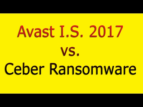 Avast I.S. 2017 vs. Cerber Ransomware - Proactive Test