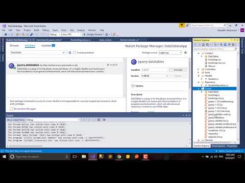 DataTables ASP.NET MVC