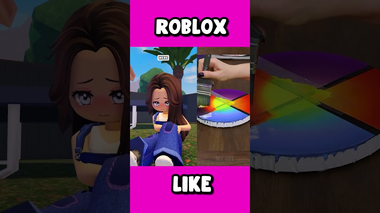 She wore a cardboard box to hide this 🥺 #roblox #shorts
