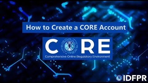 How to Create a CORE Account