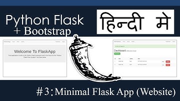 [Hindi] Web Development using Python Flask   Bootstrap #3   Creating a Minimal Flask App Website