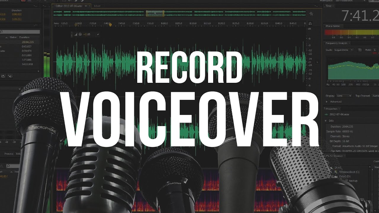 How To Record A Voice Over - Adobe Audition CS6 Tutorial - YouTube