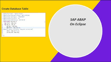 04 Databasetabel maken in ABAP vanuit Eclipse | SAP-tabel maken | Tabel maken vanuit Eclipse ADT