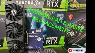 Thermal Pad & Paste Maintenance | Zotac Rtx 3090 Trinity OC | VRAM Temperatures Step By Step How To