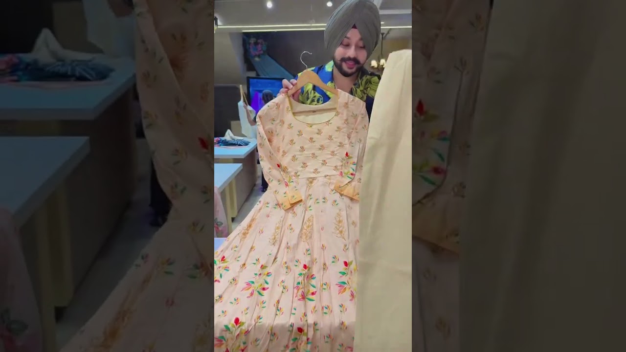 Peach Pure Cotton Full Flair Anarkali suit with Hand embroidery Work on neck & Mal Cotton Duppata