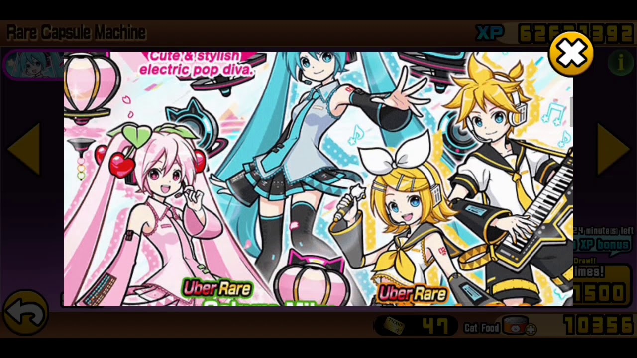 Battle Cats Collecting All Hatsune Miku Ubers Youtube