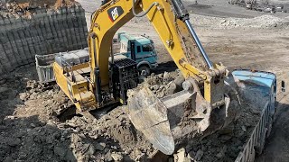 Caterpillar 352F Excavator Loading Mercedes & MAN Trucks - Ascon Ltd