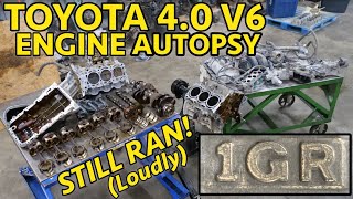 Toyota 4Runner 1GRFE 4.0 V6 Blown Engine Teardown. Just A Slight Tick...