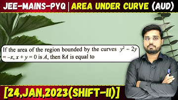If the area of the region bounded by the curves y2–2y = –x, x + y = 0 is A, then 8A is equal to __