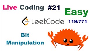 Live Coding #21: Solving easy LeetCode problems in #rustlang. Bit Manipulation.